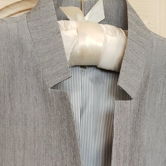 Kasper Stand Notch Collar Jacket Soft Gray Size 14 - Picture 7 of 8